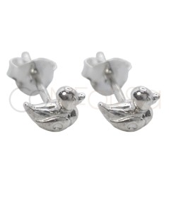 Aretes mini patito 6 x 5mm Plata 925