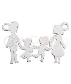 Conector familia 27 x 18mm Plata 925