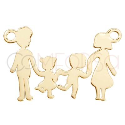 Conector familia 27 x 18mm Plata 925