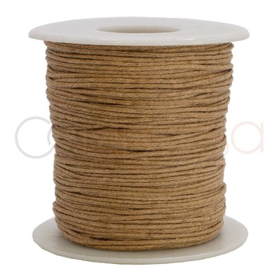 Hilo de cera mate beige 1mm