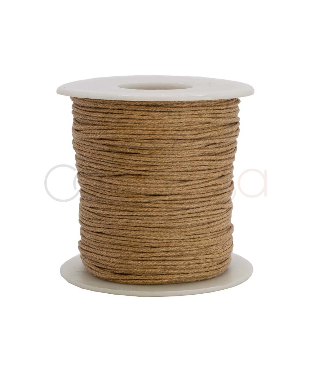 Hilo de cera mate beige 1mm