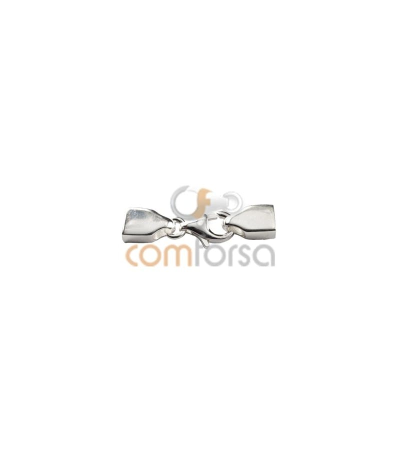 Sterling Silver 925 Lobster Clasp with end caps 2.5 x 5 mm