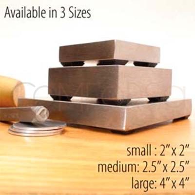 Steel jewelery bench block 4 x 4cm