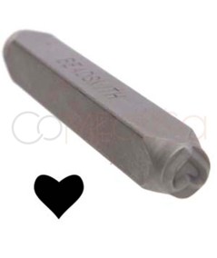 Metal stamp for stamping with heart design 6mm