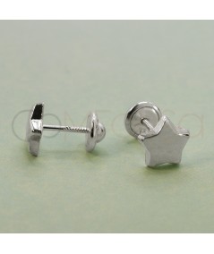 Sterling silver 925 smooth star baby earring 5mm