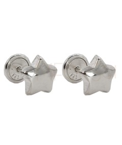 Sterling silver 925 smooth star baby earring 5mm