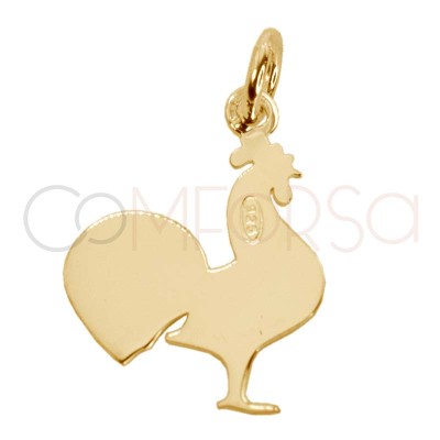 Dije Le Coq 11.6 x 16mm Plata bañada en oro