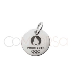 Medalla Logo Juegos Olímpicos de París 2024 10mm Plata 925