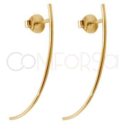 Aretes hilo curvado 11 x...