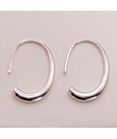 Aretes rígido gota redonda 12x19mm Plata 925