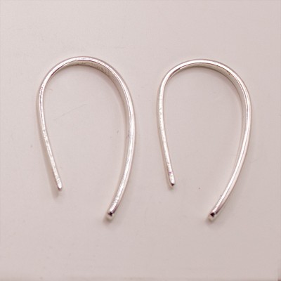 Aretes rígido gota abierto 10 x 20mm Plata bañada en oro