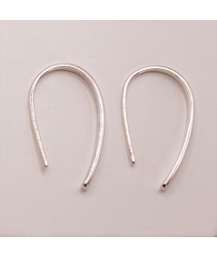 Aretes rígido gota abierto 10 x 20mm Plata bañada en oro