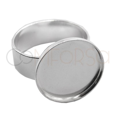 Base para anillo ajustable 15 mm Plata 925