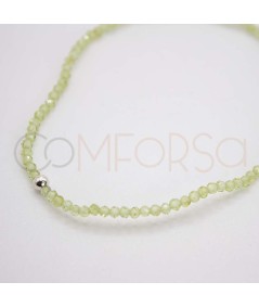 Pulsera elástica piedras Peridoto Plata 925