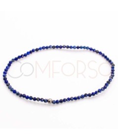 Sterling silver 925 elastic bracelet with Lapis lazuli stones