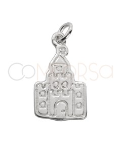 Dije castillo de arena 10 x 17.4 mm plata 925