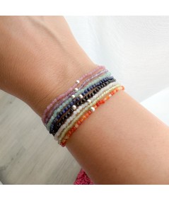 Pack 8 Elastic Bracelets of natural stones