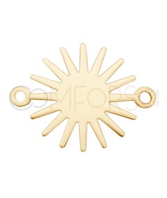 Gold-plated sterling silver 925 sun connector 20mm
