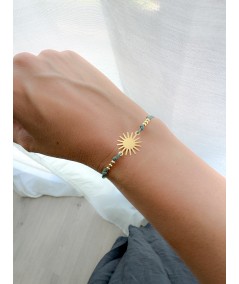Gold-plated sterling silver 925 sun connector 20mm