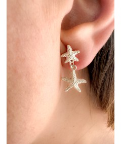 Fornitura aretes estrella de mar 12mm plata 925