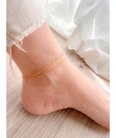 Gold-plated sterling silver 925 heart anklet 22 + 4cm
