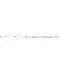 Sterling silver 925 heart anklet 22 + 4cm