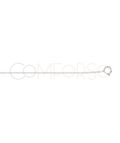 Tobillera mini chapa corazón 22 + 4cm plata 925