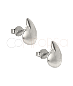 Aretes forma de mini gota 7 x 11mm Plata 925