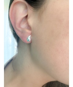 Sterling silver 925 mini drop earrings 7 x 11mm