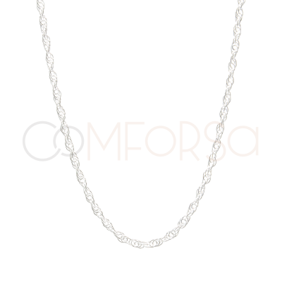 Sterling silver 925 Twisted Rope chain 40cm