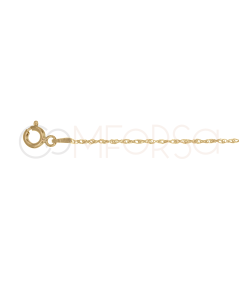 Gold-plated sterling silver 925 Twisted Rope chain 40cm