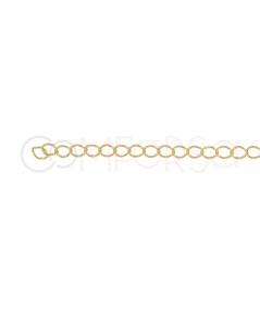 Gold-plated sterling silver 925 hearts choker 40cm + 6cm