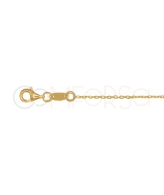 Pulsera circonita central 17 + 3cm Plata bañada en oro