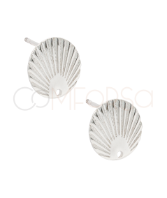 Aretes ondulado de 12,5mm Plata 925