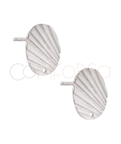 Aretes forma ovalada 18 x 14mm Plata 925