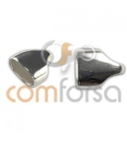 Terminal ovalado plano 6 x 3mm plata 925ml