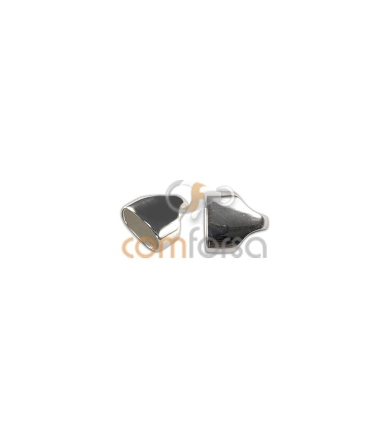 Terminal ovalado plano 10 x 5mm plata 925ml