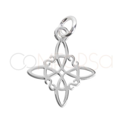 Sterling silver 925 Celtic knot pendant 13.3 x 13.3mm