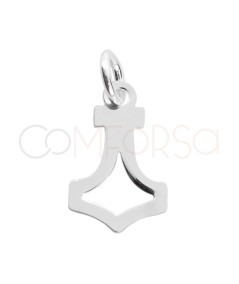 Sterling silver 925 hammer of Thor pendant 6.8 x 10.5mm