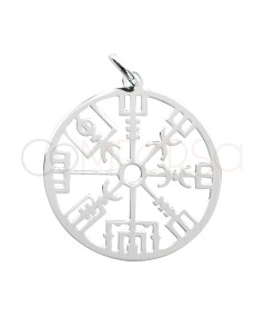 Colgante brújula Vegvisir 20mm Plata 925