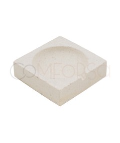 Refractory square bowl 50 x 50 mm