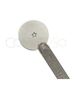 Sello para estampar diseño estrella 3mm