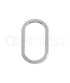 Conector plano ovalado 15 x 25mm Plata 925