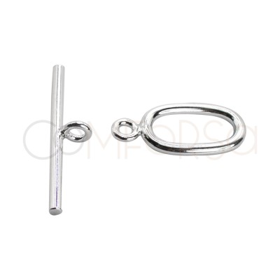 Sterling silver 925 oval toggle clasp 17 x 10mm