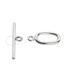 Sterling silver 925 oval toggle clasp 17 x 10mm