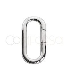 Sterling silver 925 oval clasp with spring 12 x 23mm