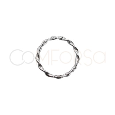 Anilla entrepieza circular rizada 5mm Plata 925