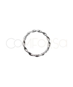 Anilla entrepieza circular rizada 5mm Plata 925