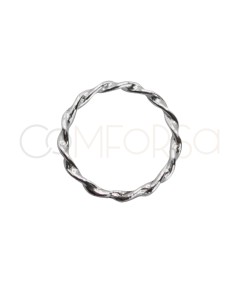 Sterling silver 925 circular curly jumpring connector 8mm