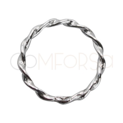 Sterling silver 925 circular curly jumpring connector 10mm